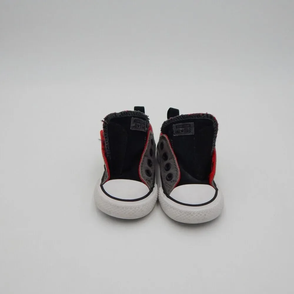 Converse All Star Gray and Black Slip On Low Top Sneakers Infant 750033F Size 5